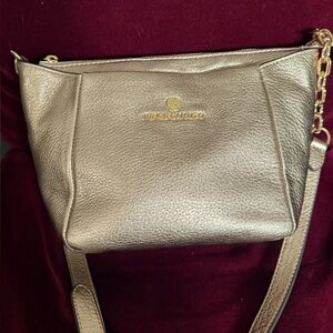 Vince Camuto Gold leather evening bag